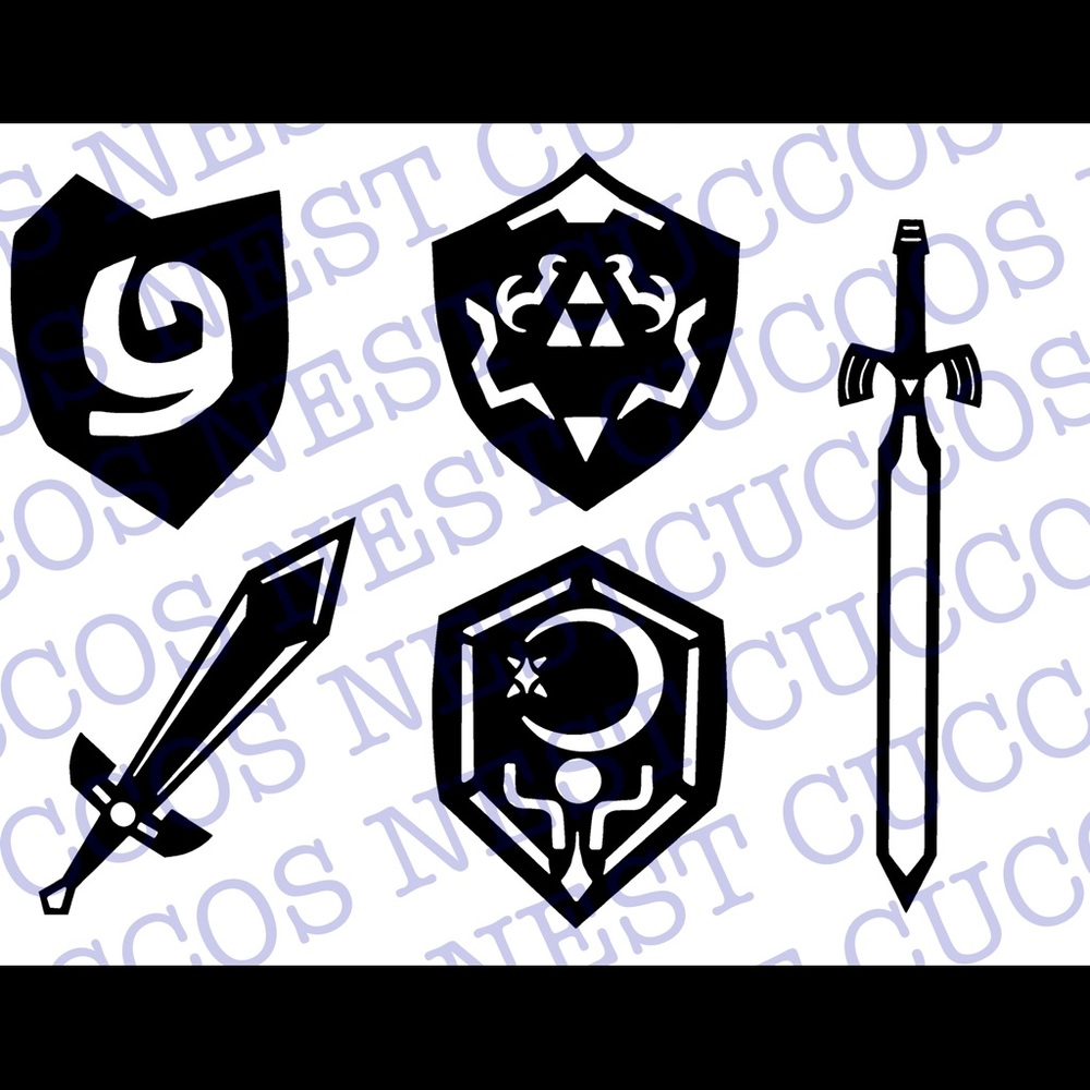 Oot Weapon Sticker Sheet - Picture 2 of 2